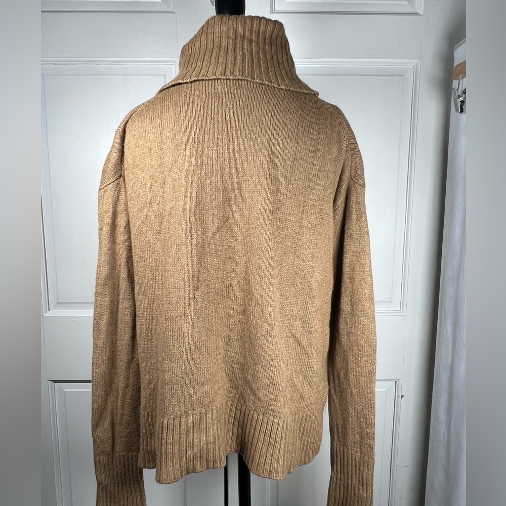 Anthropologie Blair Wool Blend Turtleneck Color Camel Size S Will Fit Medium - Picture 4 of 8